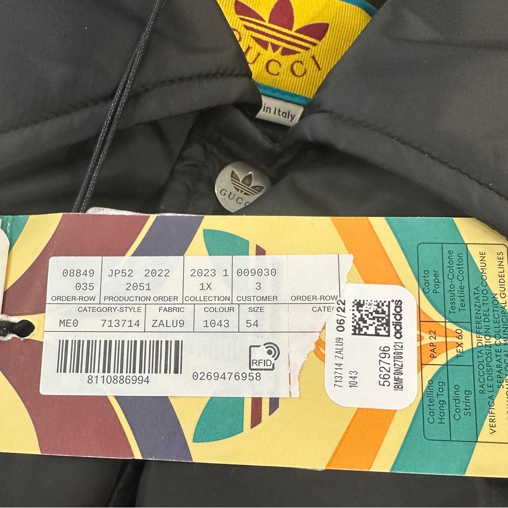 Gucci x Adidas Puffer Coaches Jacket - Picture 9 of 9